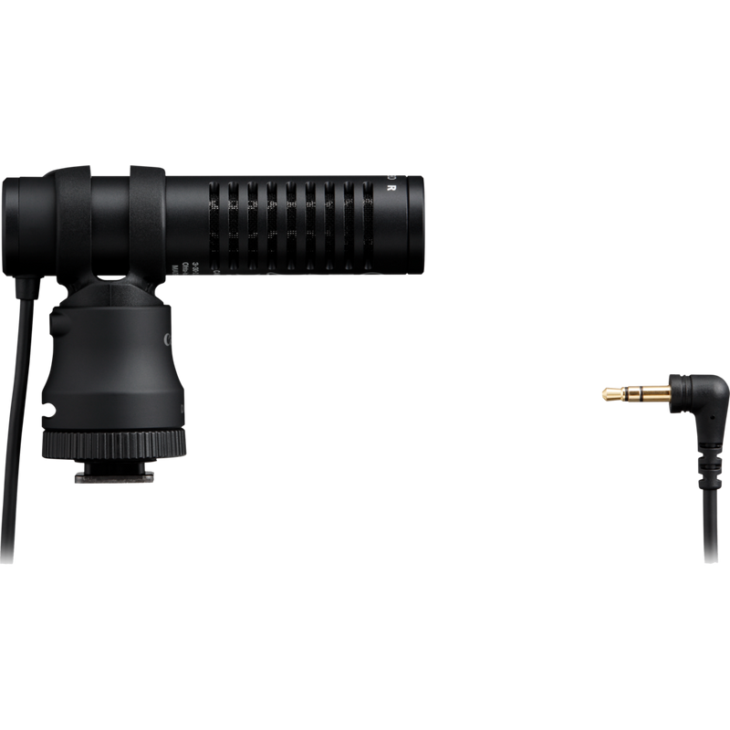 Canon Stereo Microphone DM-E100 Product Left View with cord visible