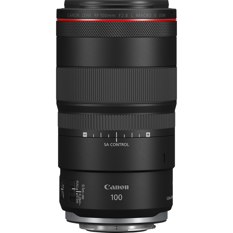 Canon RF 100mm F2.8 L MACRO IS USM Objektiv Produkt Vorderansicht