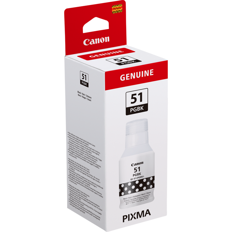 Canon GI-51PGBK, Hohe Reichweite, Tintenflasche, Schwarz Produkt Ansicht von links