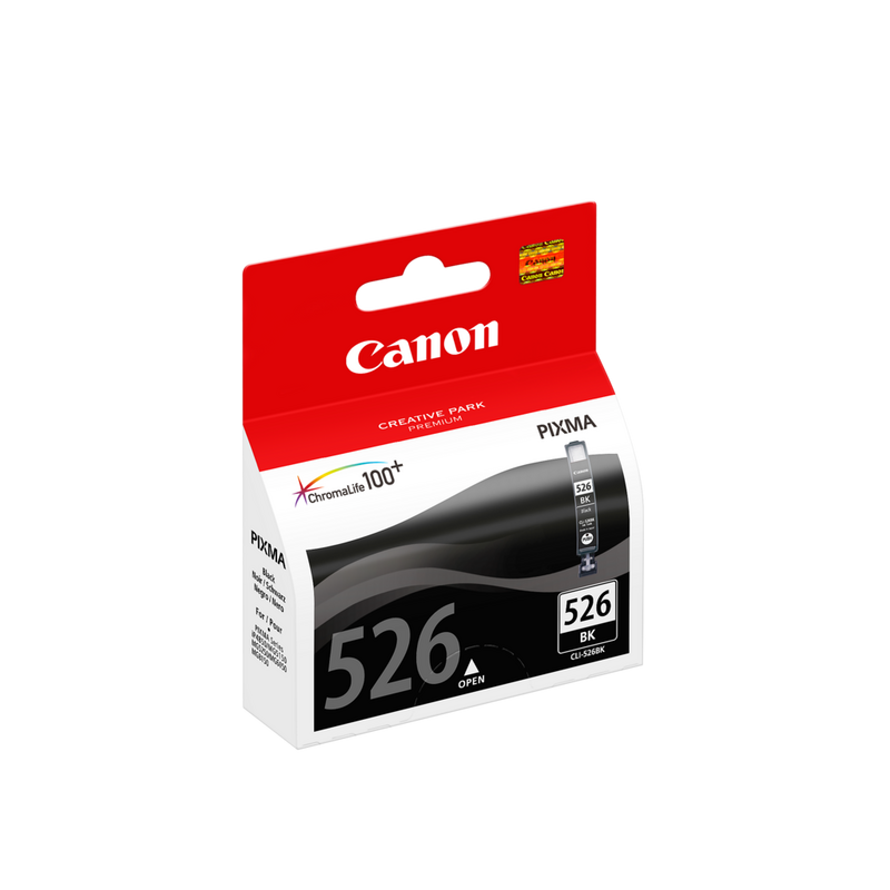 Canon CLI-526BK Tinte Schwarz Produkt Ansicht von links