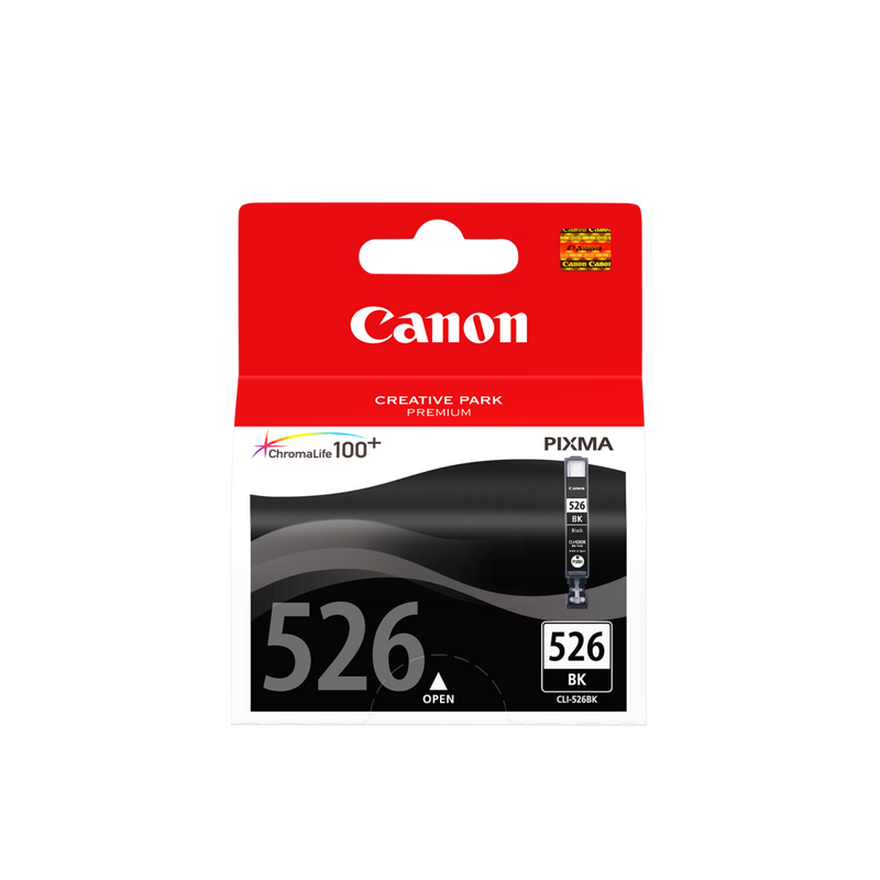 Canon CLI-526BK Tinte Schwarz Produkt Vorderansicht