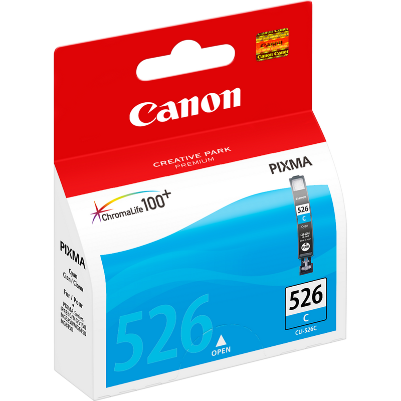 Canon CLI-526C Tinte Cyan Produkt Ansicht von links
