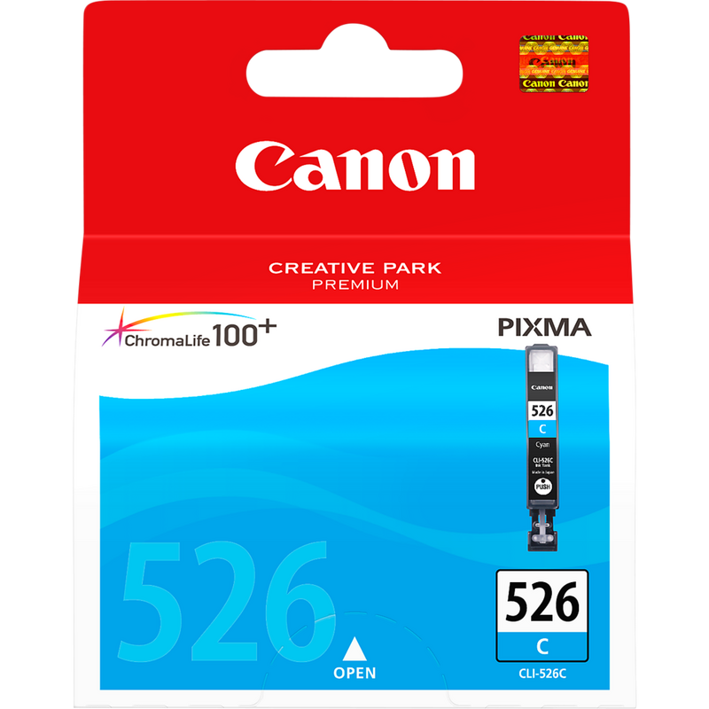 Canon CLI-526C Tinte Cyan Produkt Vorderansicht