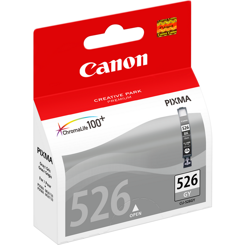 Canon CLI-526GY Tinte Grau Produkt Ansicht von links