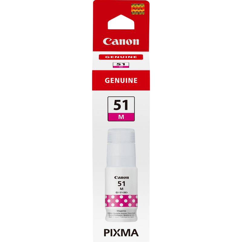 Canon GI-51M, Hohe Reichweite, Tintenflasche, Gelb Produkt Vorderansicht