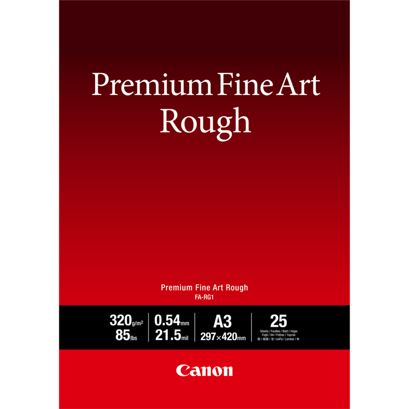 Canon FA-RG1 Premium Fine Art Rough Paper, A3, 25 Blatt Produkt Vorderansicht