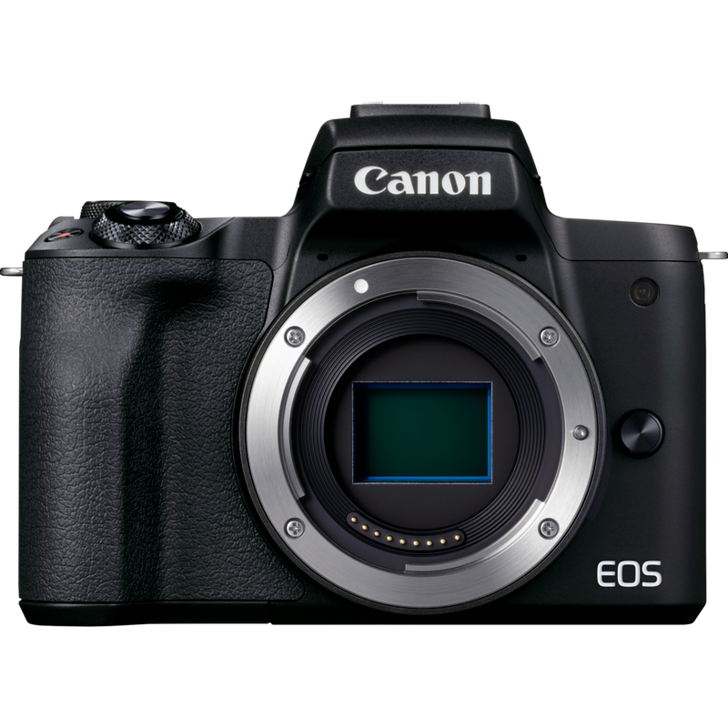 Canon EOS M50 Mark II spiegellose Kamera, Schwarz Produkt Vorderansicht