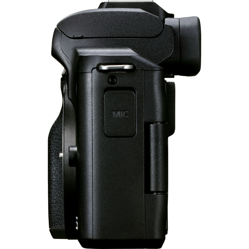 Canon EOS M50 Mark II spiegellose Kamera, Schwarz Produkt Ansicht von links