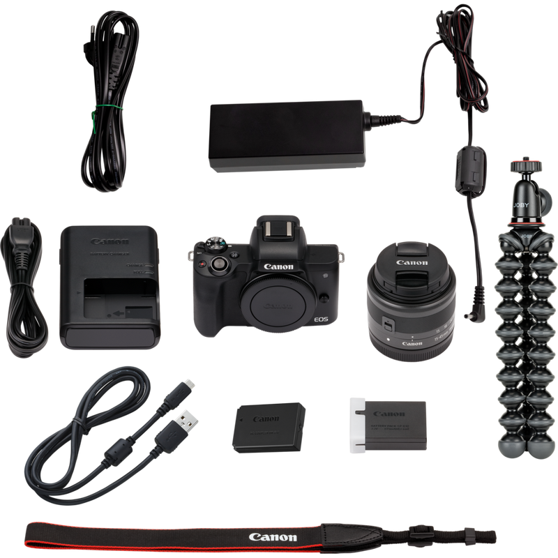 Canon EOS M50 Mark II für Wechselobjektive im Videokonferenz-Kit Produkt Lieferumfang