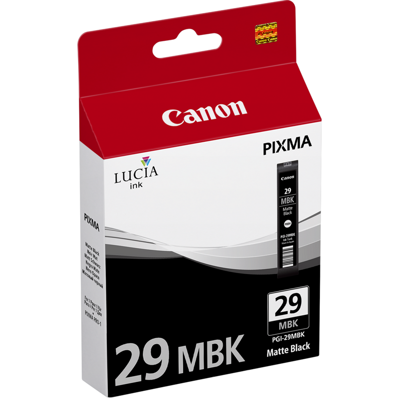 Canon PGI-29MBK Tinte Mattschwarz Produkt Ansicht von links