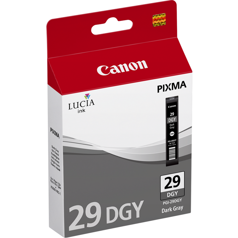 Canon PGI-29DGY Tinte Dunkelgrau Produkt Ansicht von links