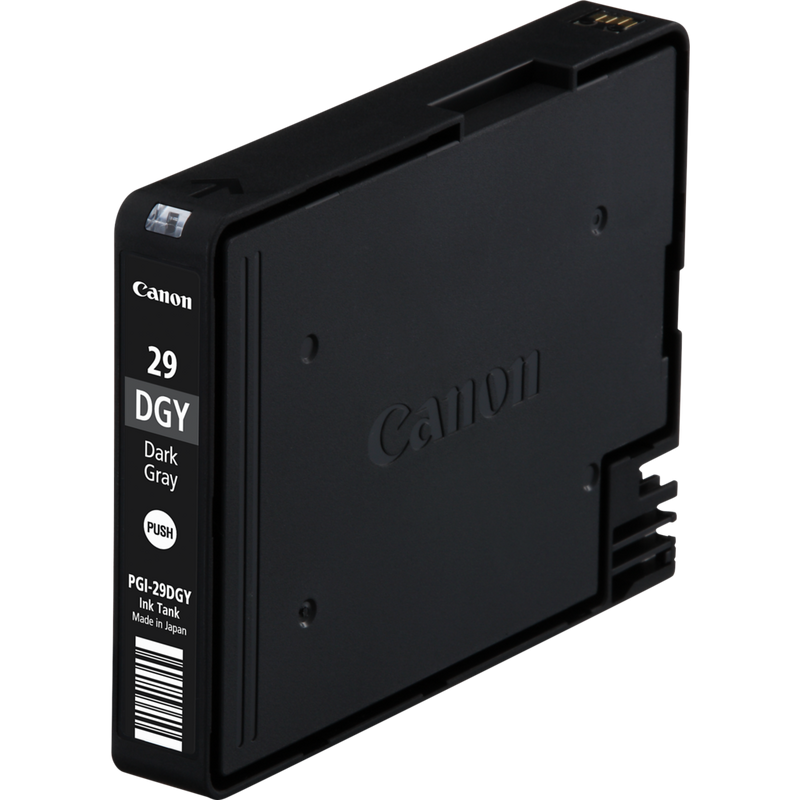 Canon PGI-29DGY Tinte Dunkelgrau Produkt Ansicht der Patrone von rechts