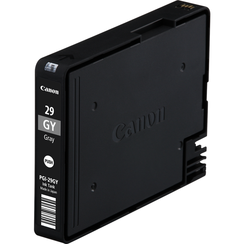 Canon PGI-29GY Tinte Grau Produkt Ansicht der Patrone von rechts