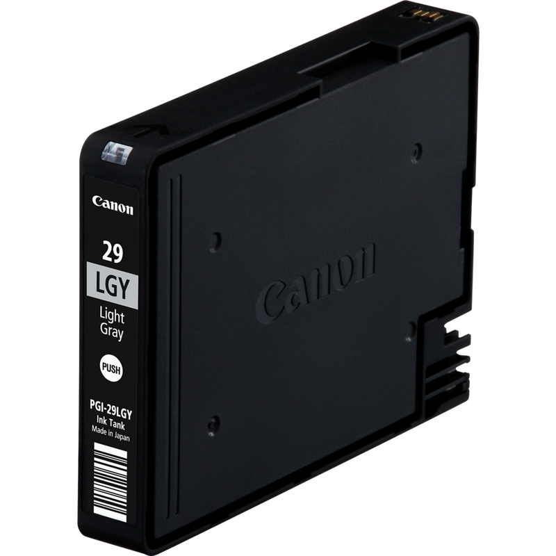 Canon PGI-29LGY Tinte Hellgrau Produkt Ansicht der Patrone von rechts
