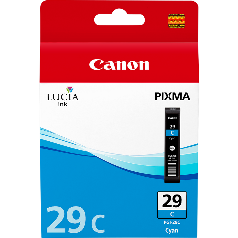 Canon PGI-29C Tinte Cyan Produkt Vorderansicht