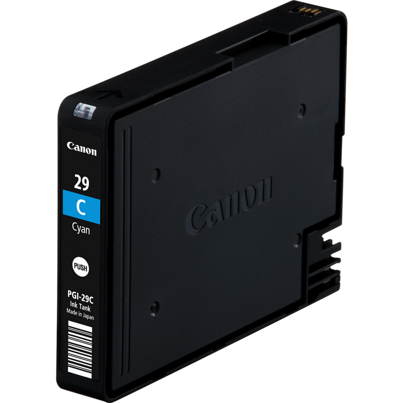 Canon PGI-29C Tinte Cyan Produkt Ansicht der Patrone von rechts