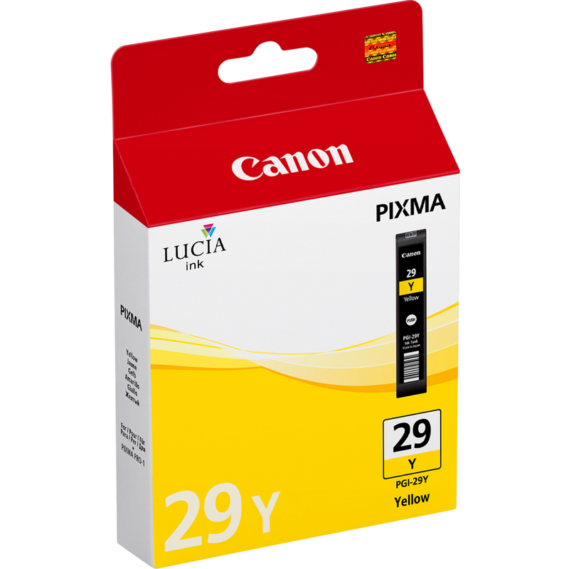 Canon PGI-29Y Tinte Gelb Produkt Ansicht von links