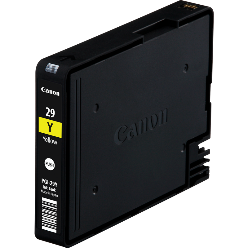 Canon PGI-29Y Tinte Gelb Produkt Ansicht der Patrone von rechts