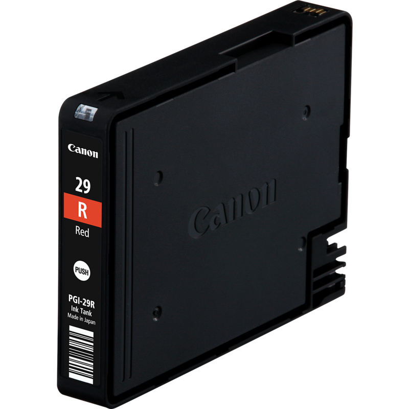 Canon PGI-29R Tinte Rot Produkt Ansicht der Patrone von rechts