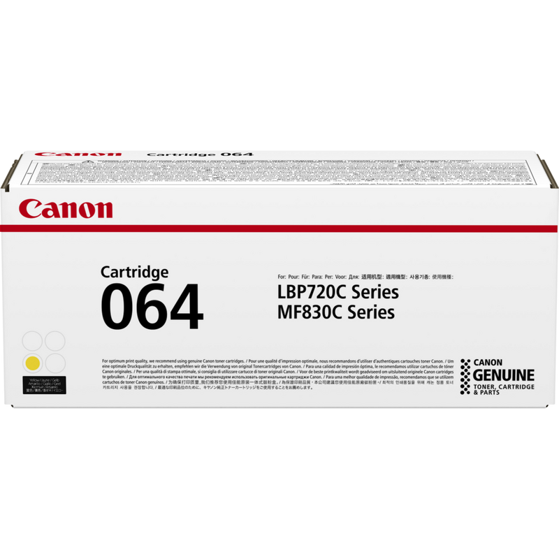 Canon 064 Gelb Toner-Cartridge Produkt Vorderansicht der Verpackung