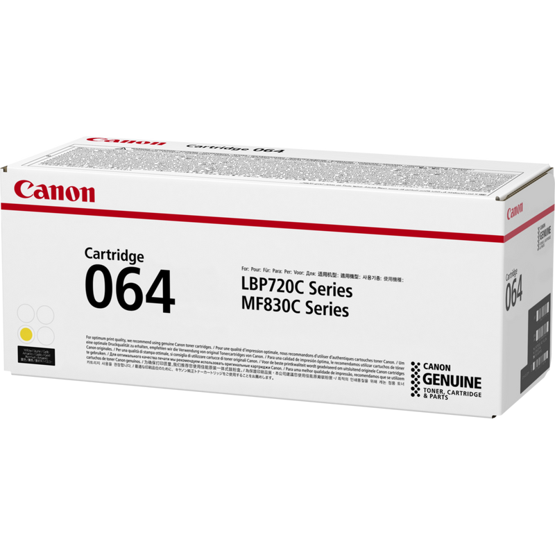 Canon 064 Gelb Toner-Cartridge Produkt Ansicht der Verpackung von rechts