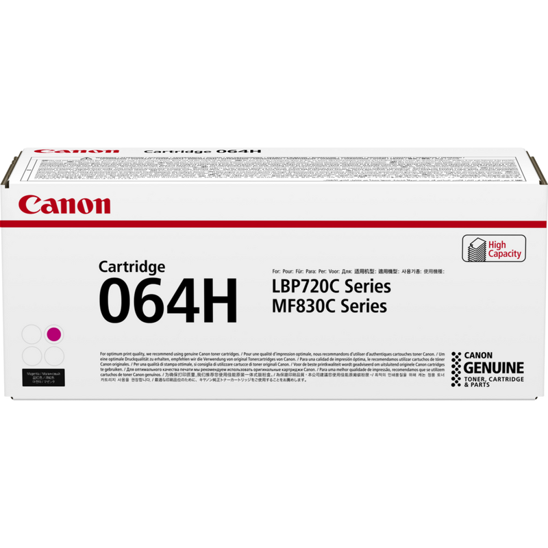 Canon 064H Magenta Toner-Cartridge Produkt Vorderansicht der Verpackung