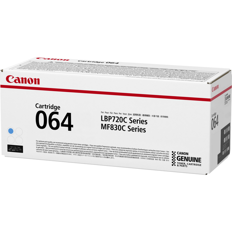 Canon 064 Cyan Toner-Cartridge Produkt Ansicht der Verpackung von rechts