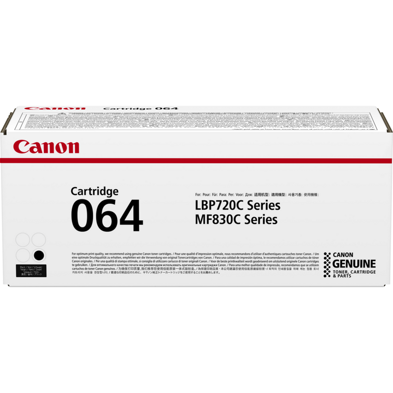 Canon 064 Black Toner Cartridge Product Packaging Front View