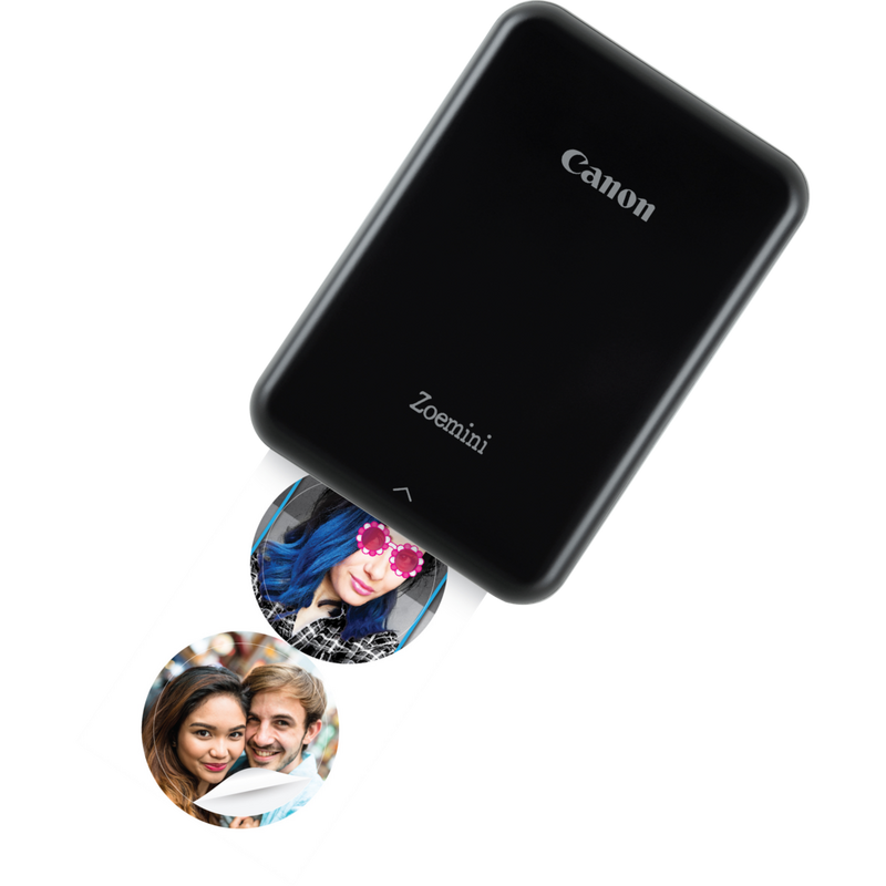 Canon ZINK™ Fotopapier mit vorgestanzten runden Stickern mit 33 mm Durchmesser, 20 Blatt Produkt Bei Verwendung mit einem Canon Zoemini Drucker