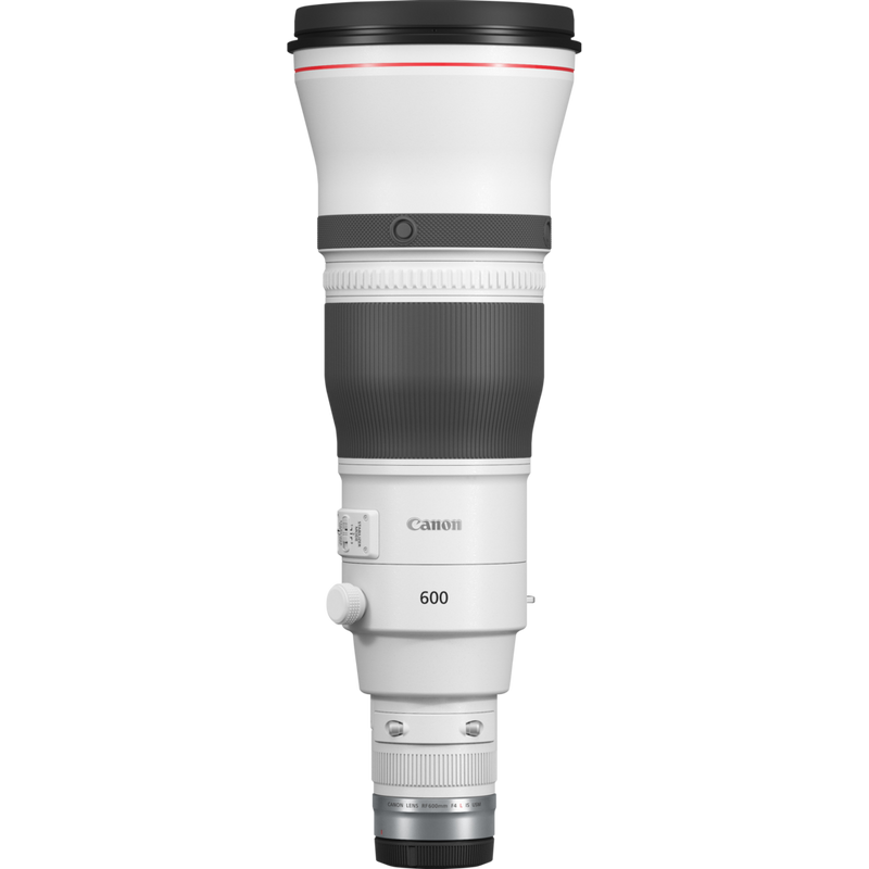 Canon RF 600mm F4 L IS USM Objektiv Produkt Vorderansicht mit Staubkappe