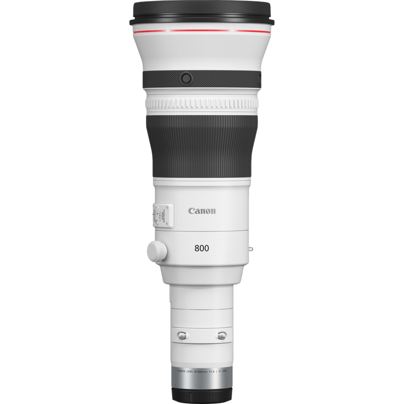 Canon RF 800mm F5.6L IS USM Objektiv Produkt Vorderansicht mit Staubkappe