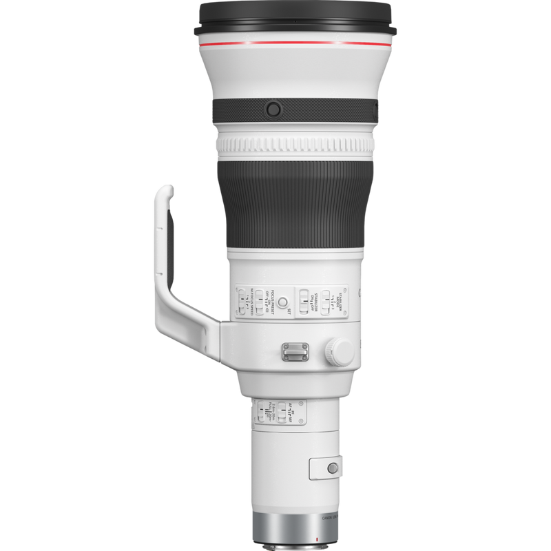 Canon RF 800mm F5.6L IS USM Objektiv Produkt Ansicht von links mit Stativgewinde