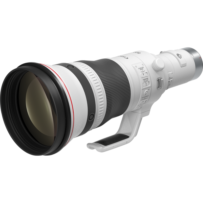 Canon RF 800mm F5.6L IS USM Objektiv Produkt Diagonale Ansicht mit Stativgewinde