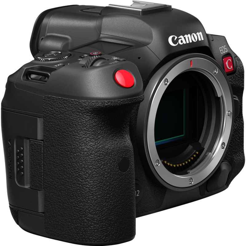 Canon EOS R5 C Cinema EOS Kameragehäuse Produkt Vorderansicht von rechts