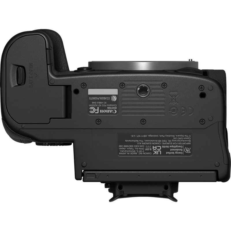 Canon EOS R5 C Cinema EOS Kameragehäuse Produkt Ansicht von unten