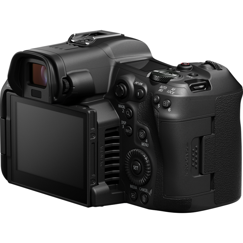 Canon EOS R5 C Cinema EOS Kameragehäuse Produkt Rückansicht von rechts