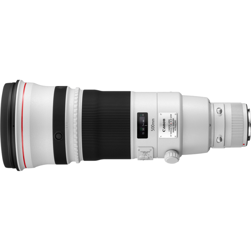 Canon EF 500mm f/4L IS II USM Objektiv Produkt Ansicht von links