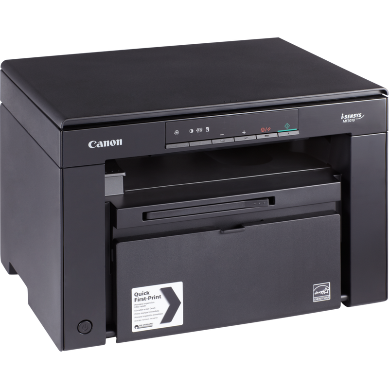 Canon i-SENSYS MF3010 3-in-1 Schwarzweiß-Laserdrucker + 2 Toner-Cartridges Schwarz Produkt Ansicht von rechts