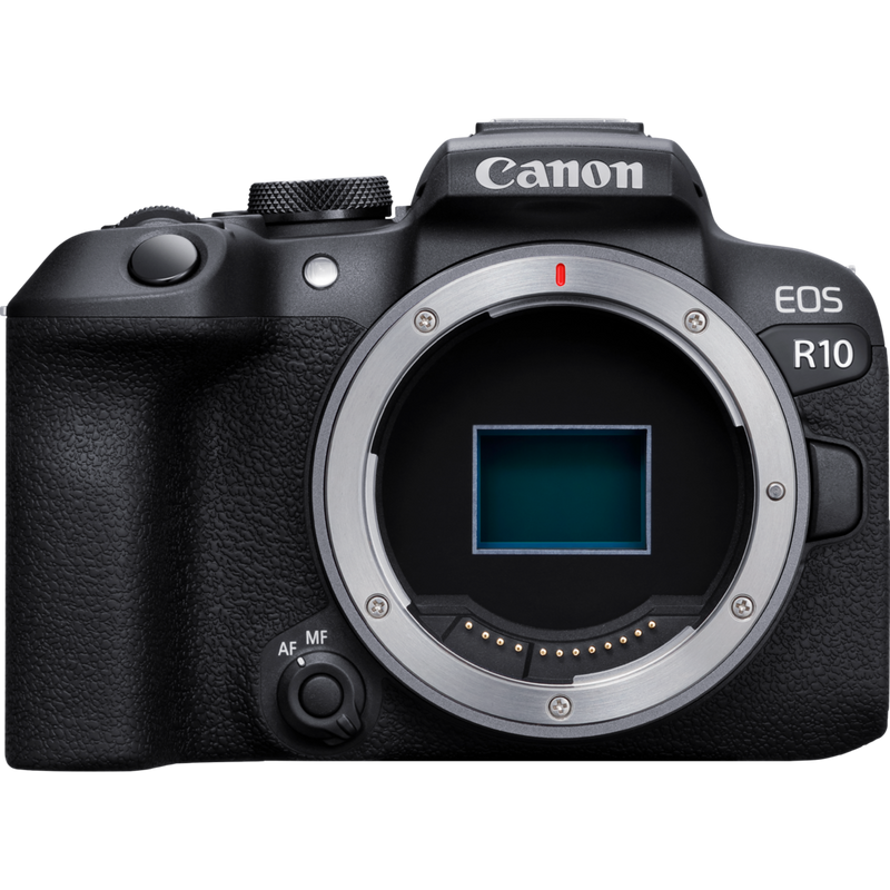 Canon EOS R10 spiegellose Kamera Gehäuse Produkt Ansicht von vorn