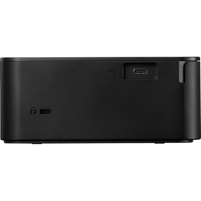 Ansicht von links mit sichtbarem USB-Port