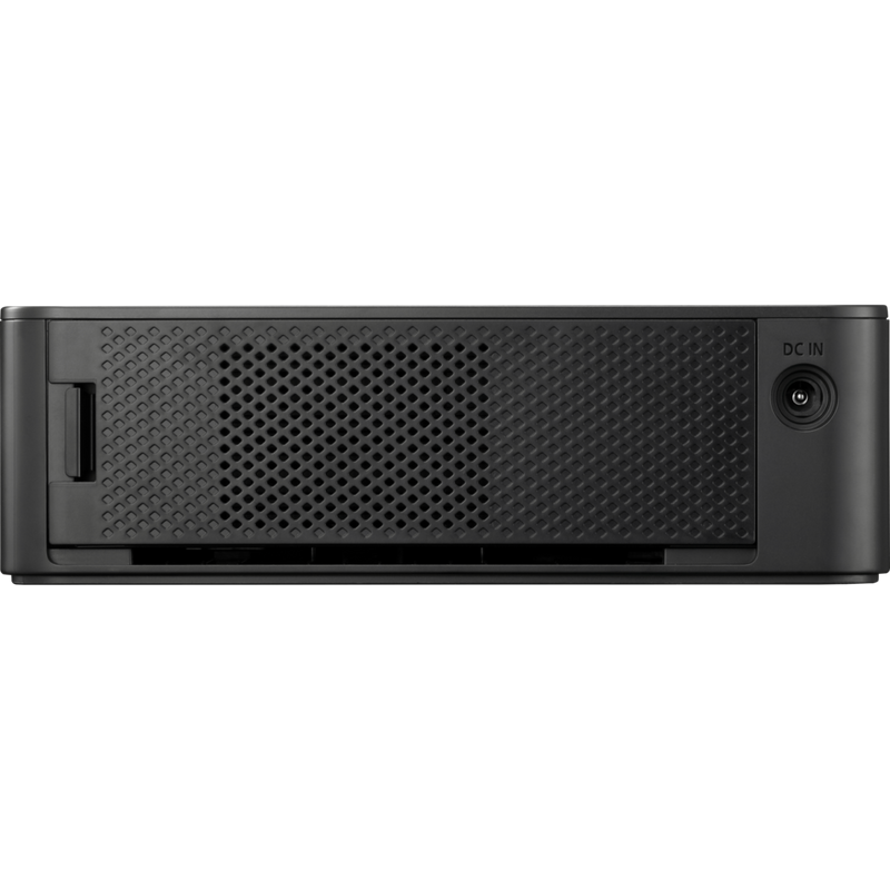 Seitenansicht mit sichtbarem DC-Port