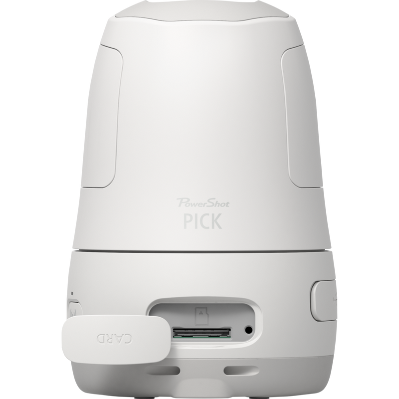 Canon PowerShot PX Kompaktkamera Basis-Kit, Weiß Kamera auf einem Esstisch