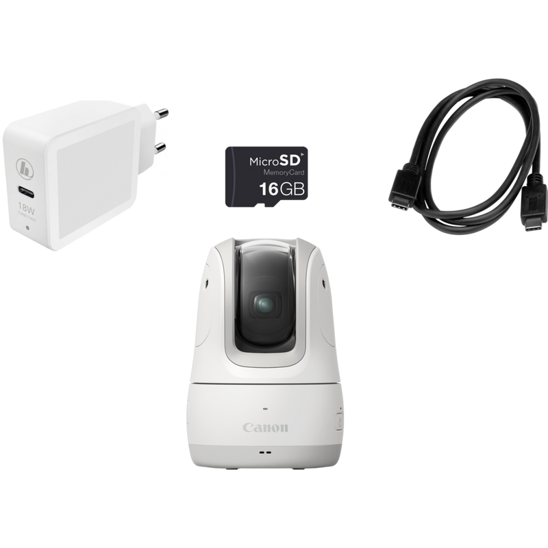 Canon PowerShot PX Kompaktkamera Basis-Kit, Weiß Produkt Ansicht von oben