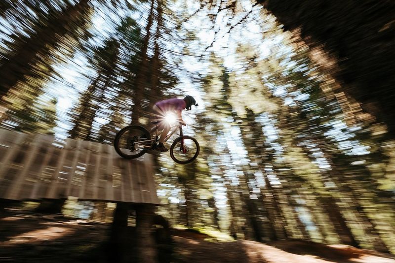  Canon EOS R6 Mark II Mirrorless Camera – Sample Photo of a Cyclist Jumping Off a Wooden Ramp 