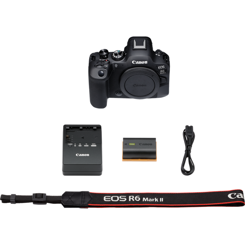 Canon EOS R6 Mark II Mirrorless Camera Produkt Lieferumfang