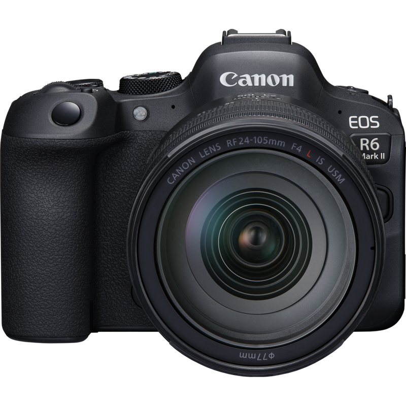 Canon EOS R6 Mark II Mirrorless Camera and RF 24-105mm F4L IS USM Lens Produkt Vorderansicht