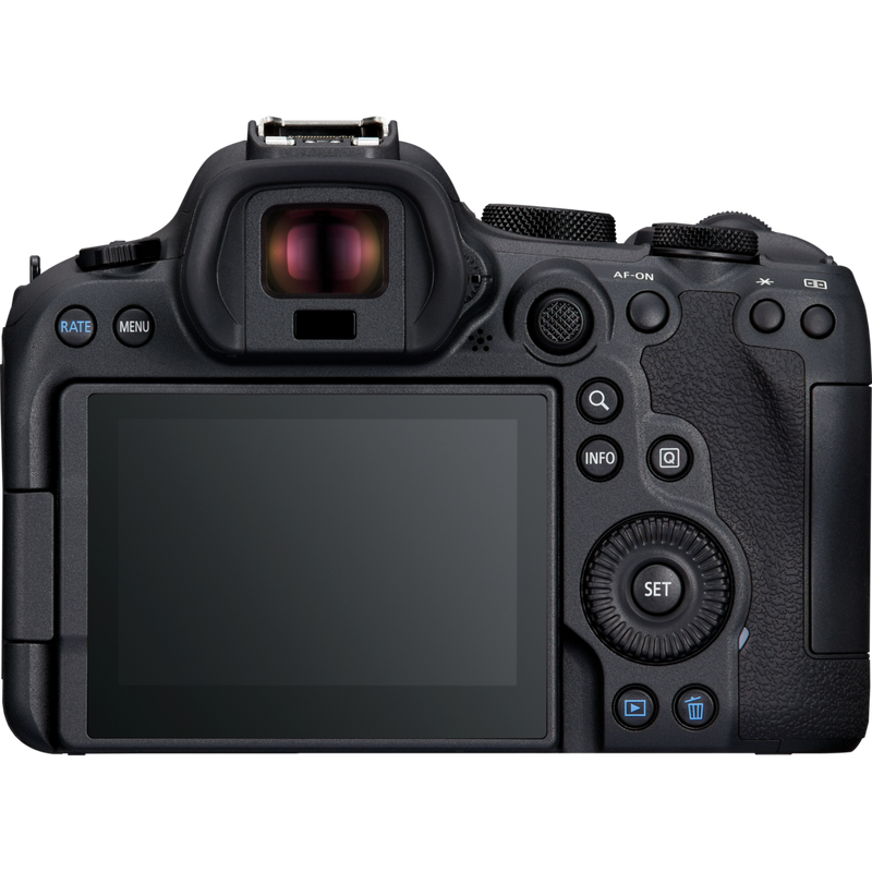 Canon EOS R6 Mark II Mirrorless Camera and RF 24-105mm F4L IS USM Lens Produkt Rückansicht