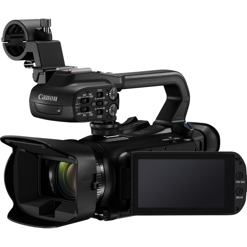 Ansicht von rechts mit geöffnetem Display