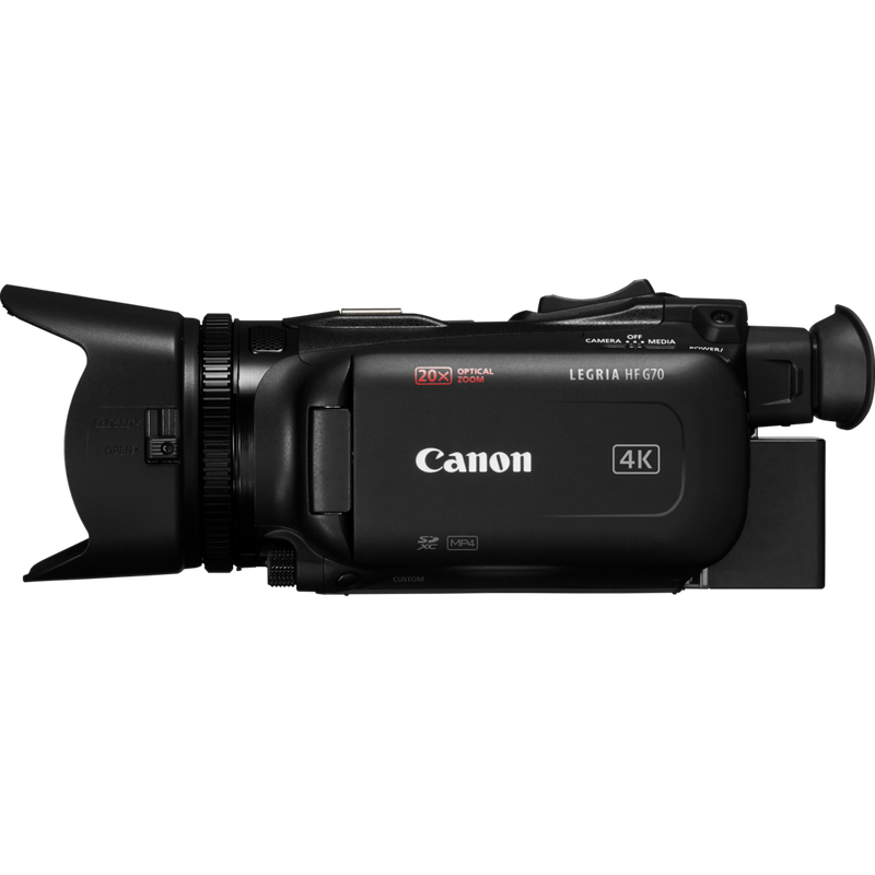 Ansicht von rechts mit geöffnetem Display