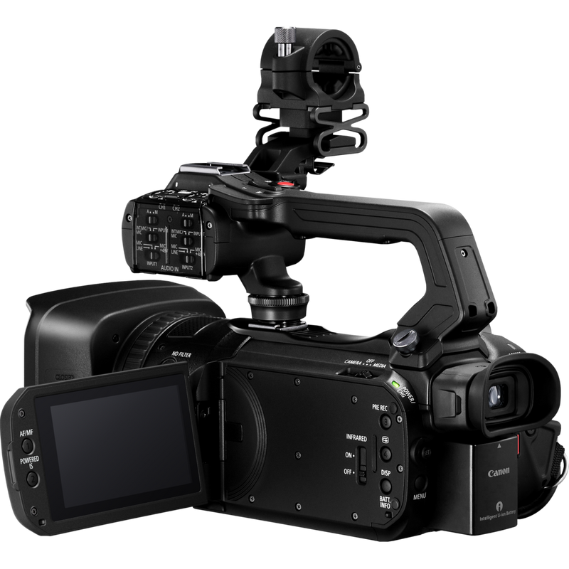 Ansicht von rechts mit geöffnetem Display